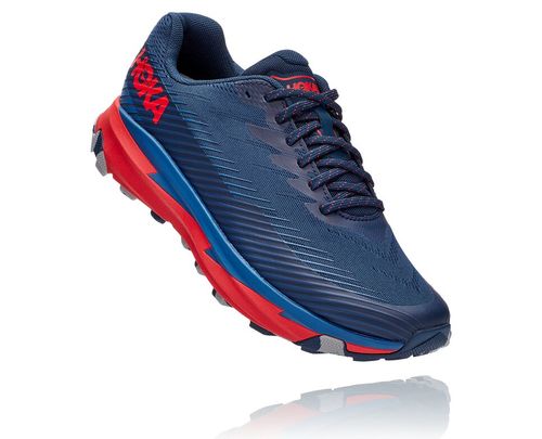 Hoka One One Herre Torrent 2 Trail Løpesko Moonlit Ocean/High Risk Rød Norge-12NOX